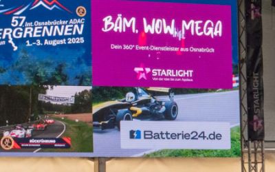 LED-Wand mit Live-Übertragung im Zelt 