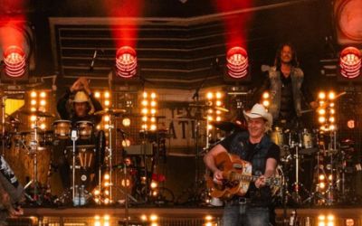 Konzertbühne und The BossHoss beim Auftritt